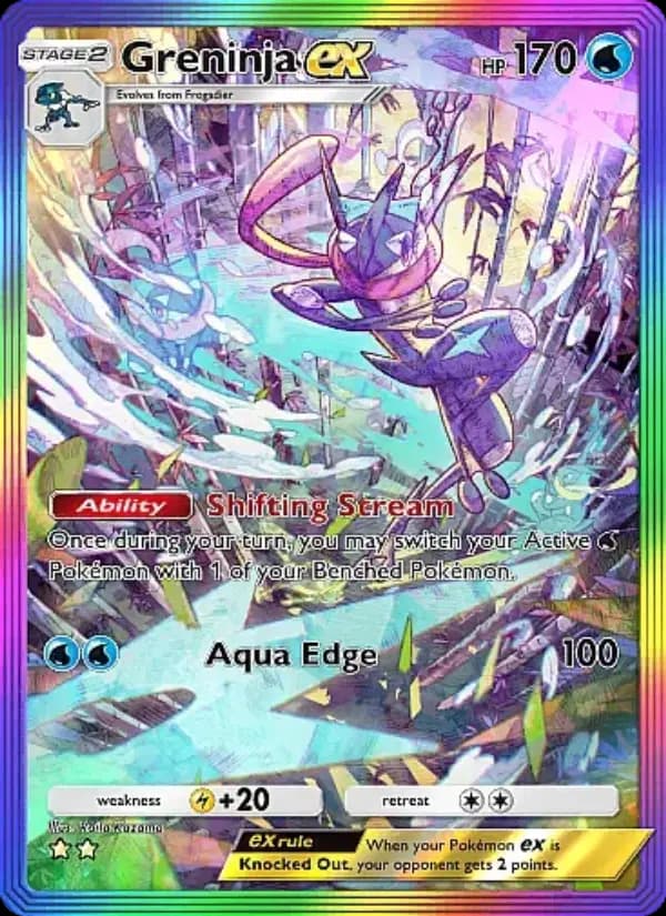 Greninja ex, carta 275 de Mega Rising