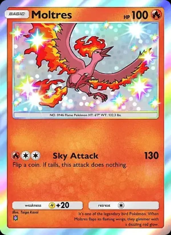 Moltres, carta 292 de Mega Rising