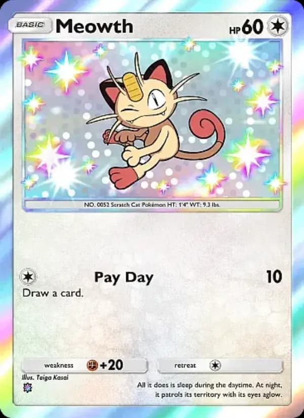 Meowth, carta 312 de Mega Rising