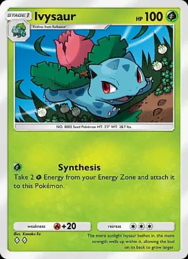 Ivysaur, carta 002 de Crimson Blaze