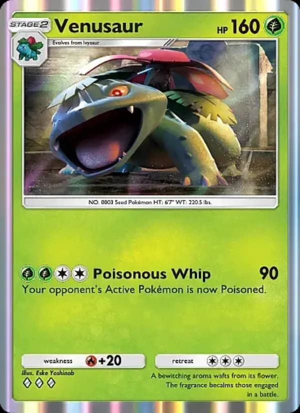 Venusaur, carta 003 de Crimson Blaze