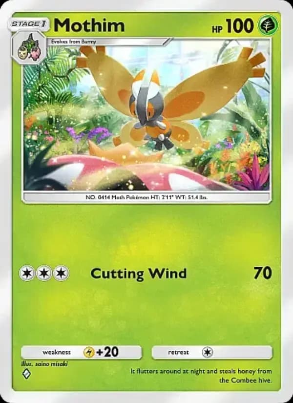 Mothim, carta 010 de Crimson Blaze