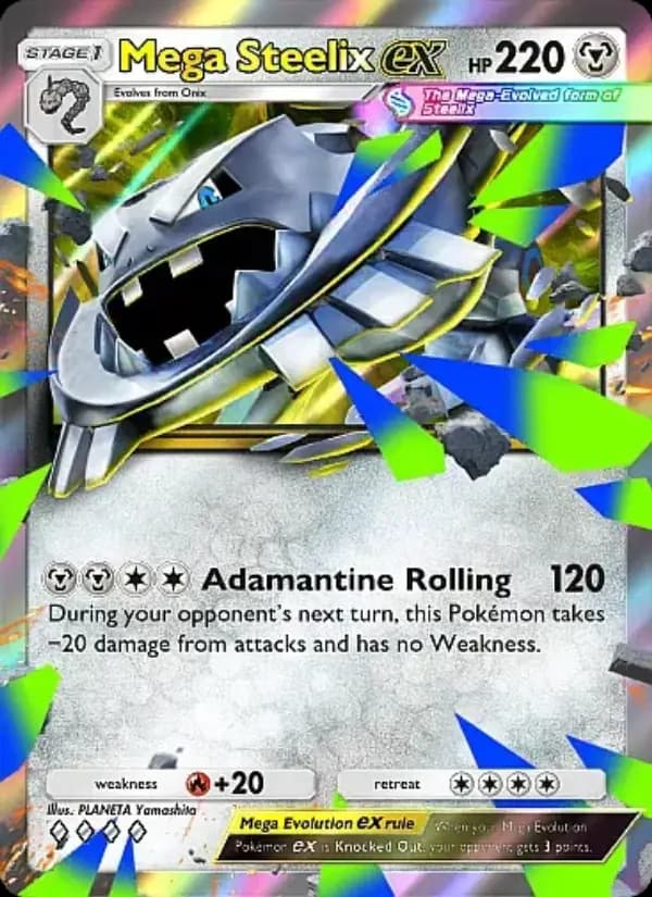 Mega Steelix ex, carta 052 de Crimson Blaze