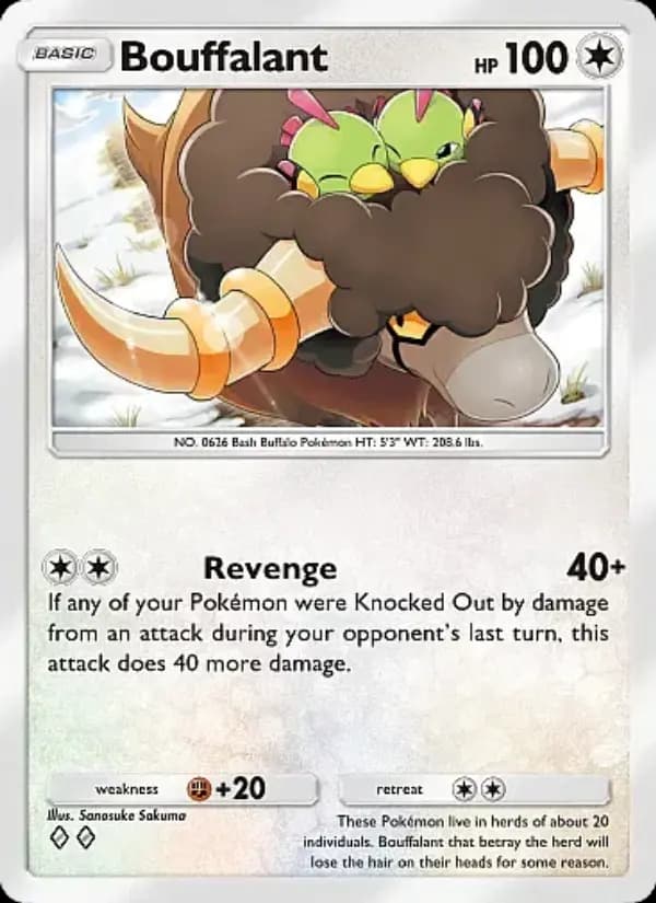 Bouffalant, carta 064 de Crimson Blaze