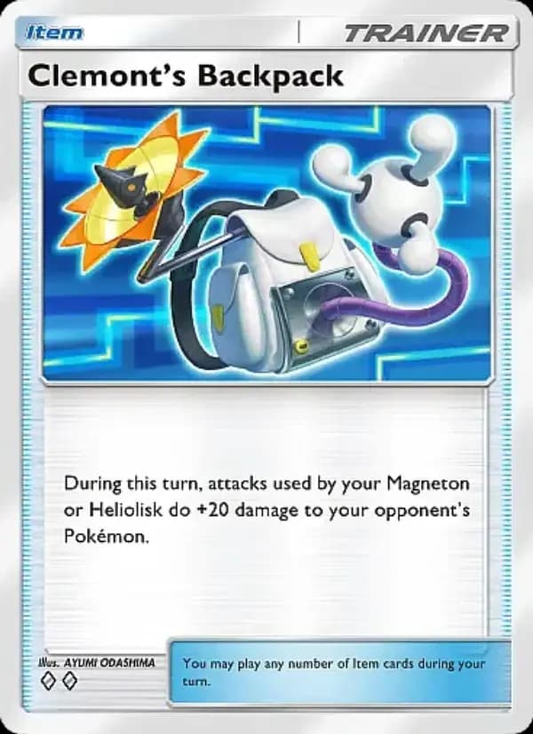 Clemont's Backpack, carta 066 de Crimson Blaze