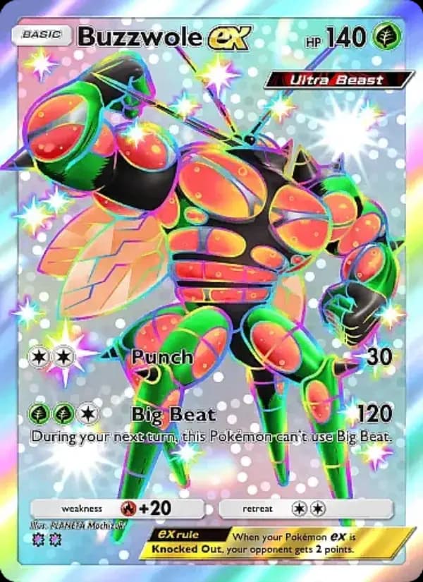 Buzzwole ex, carta 098 de Crimson Blaze