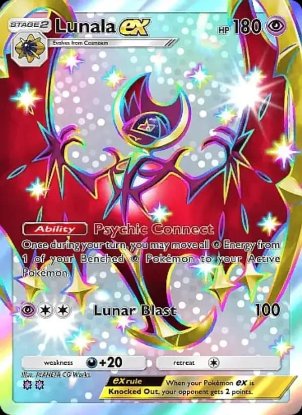 Lunala ex, carta 099 de Crimson Blaze