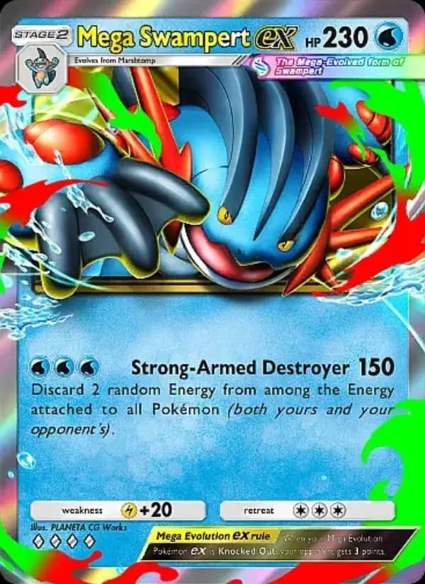 Mega Swampert ex, carta 036 de Fantastical Parade
