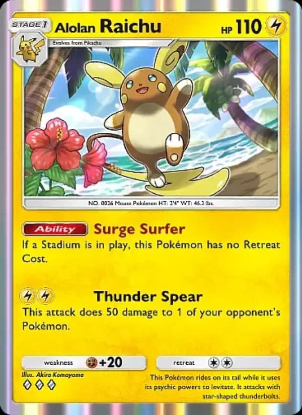 Alolan Raichu, carta 050 de Fantastical Parade