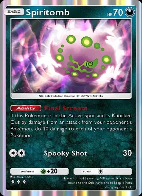 Spiritomb, carta 103 de Fantastical Parade