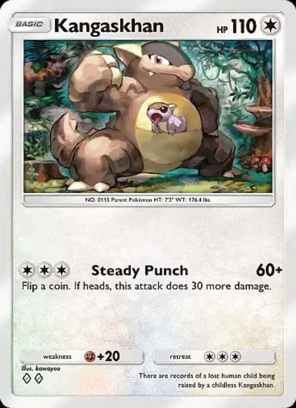 Kangaskhan, carta 126 de Fantastical Parade