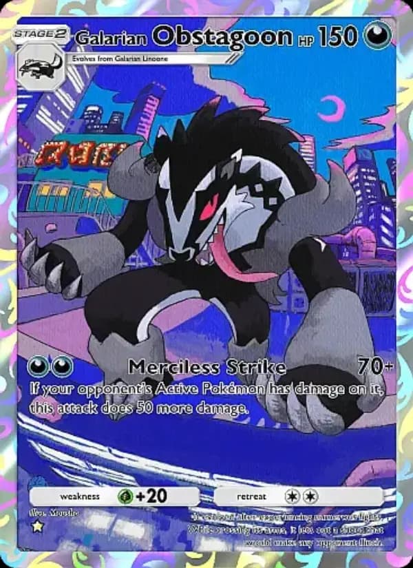 Galarian Obstagoon, carta 176 de Fantastical Parade