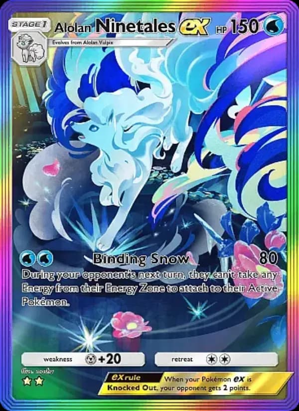 Alolan Ninetales ex, carta 196 de Fantastical Parade