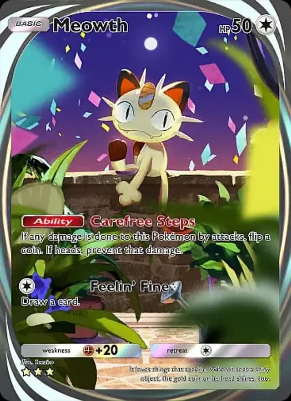 Meowth, carta 204 de Fantastical Parade