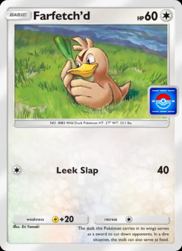 Farfetch'd, carta 062 de Promos-A