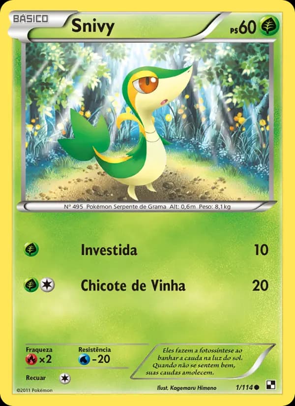 Snivy, carta 1 de Black & White