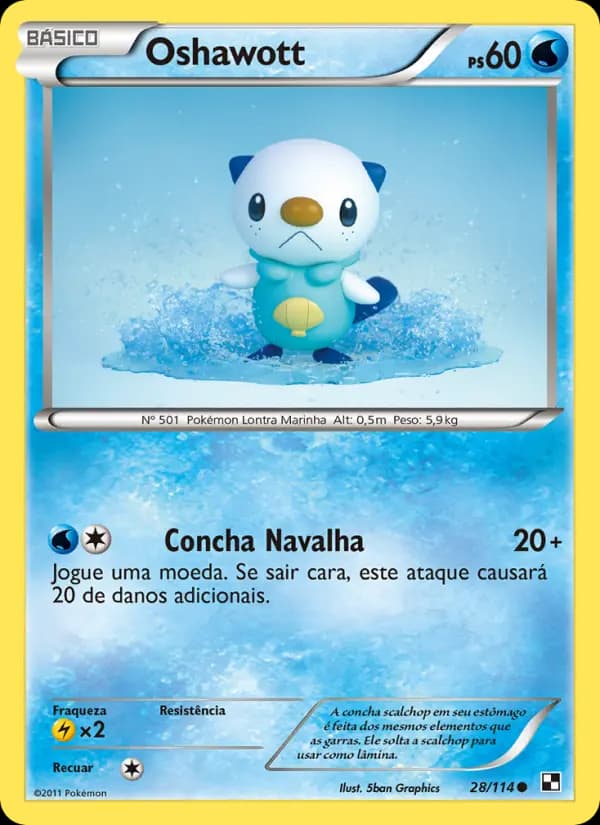 Oshawott, carta 28 de Black & White