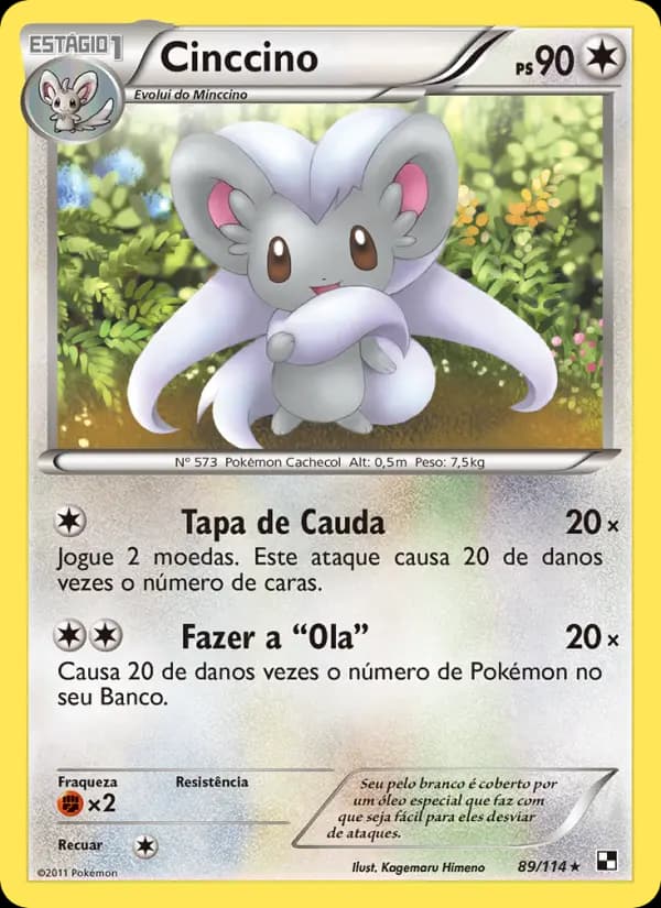 Cinccino, carta 89 de Black & White