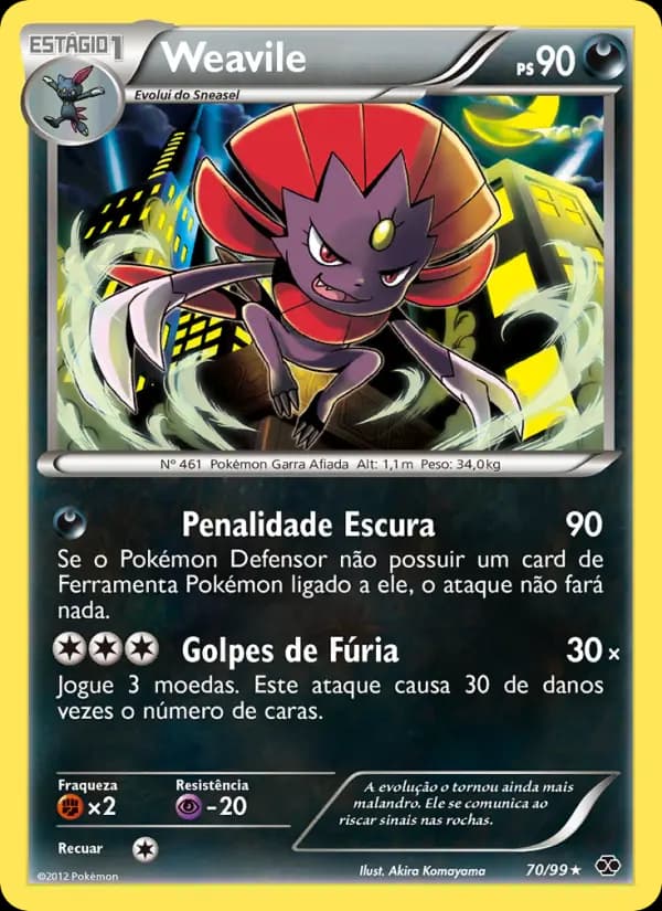 Weavile, carta 70 de Próximos Destinos