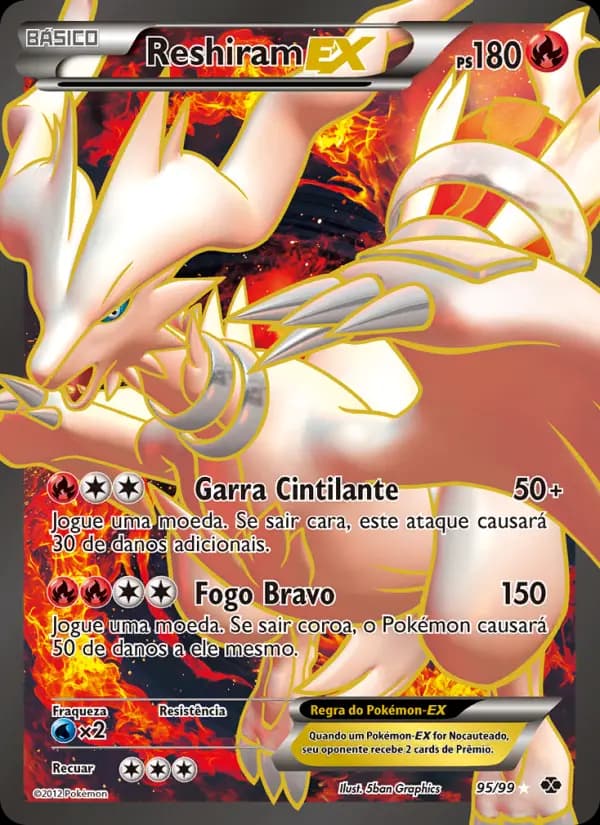 Reshiram-EX, carta 95 de Próximos Destinos