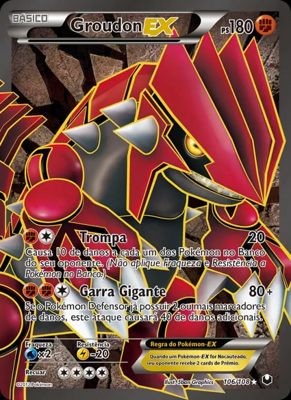 Groudon-EX, carta 106 de Exploradores da Escuridão