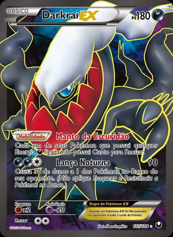 Darkrai-EX, carta 107 de Exploradores da Escuridão