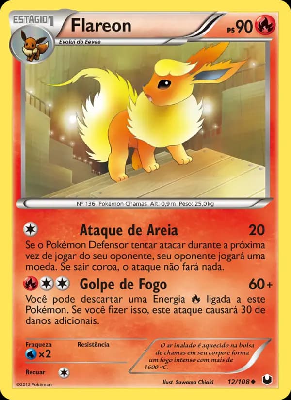Flareon, carta 12 de Exploradores da Escuridão
