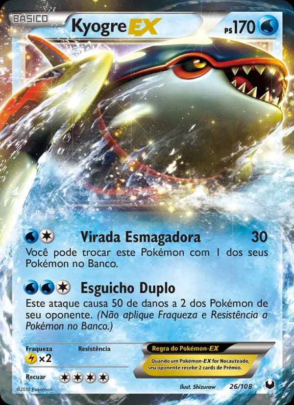 Kyogre-EX, carta 26 de Exploradores da Escuridão