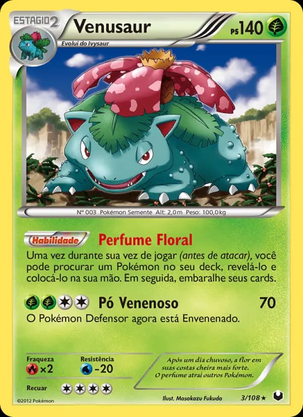 Venusaur, carta 3 de Exploradores da Escuridão
