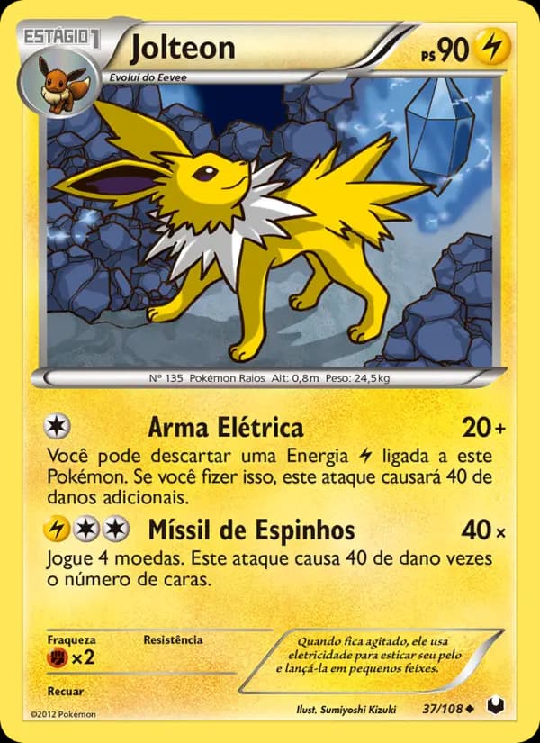 Jolteon, carta 37 de Exploradores da Escuridão