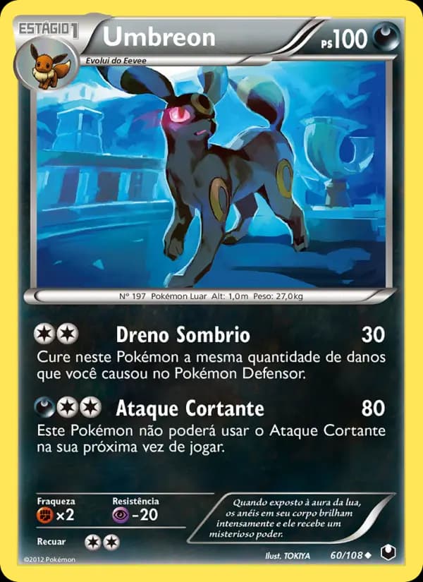 Umbreon, carta 60 de Exploradores da Escuridão