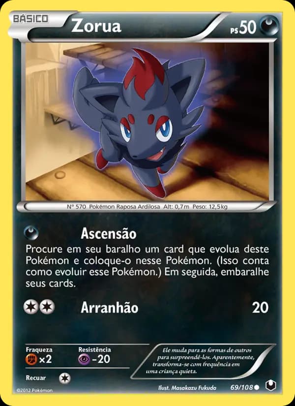 Zorua, carta 69 de Exploradores da Escuridão