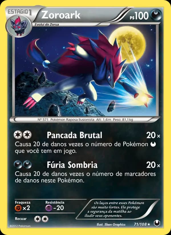 Zoroark, carta 71 de Exploradores da Escuridão