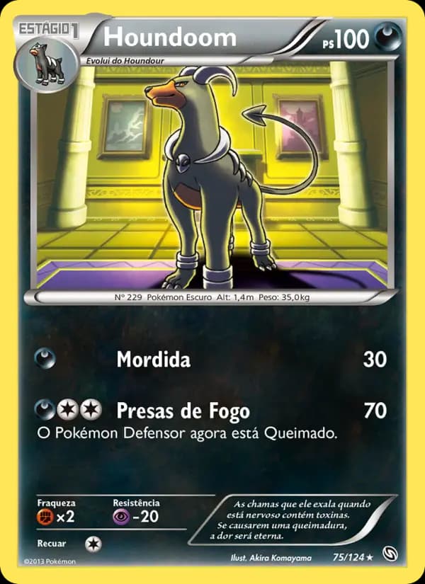 Houndoom, carta 75 de Dragões Enaltecidos