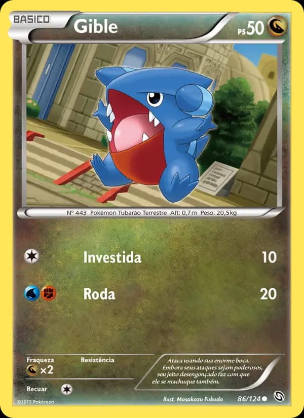 Gible, carta 86 de Dragões Enaltecidos