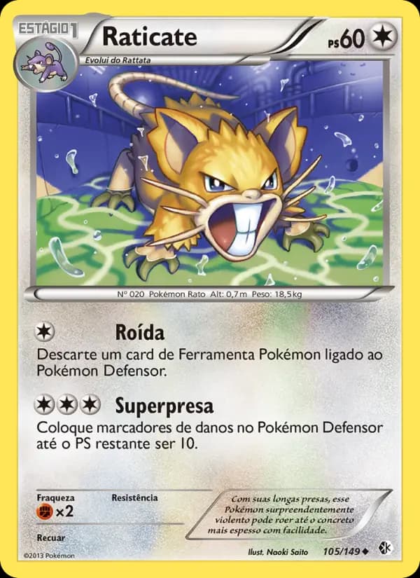 Raticate, carta 105 de Fronteiras Cruzadas