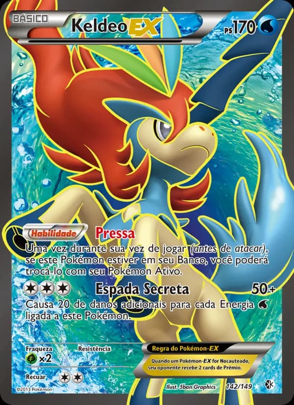 Keldeo-EX, carta 142 de Fronteiras Cruzadas