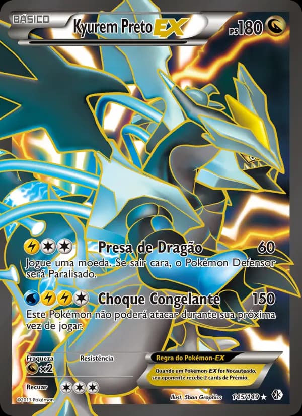 Kyurem Preto-EX, carta 145 de Fronteiras Cruzadas