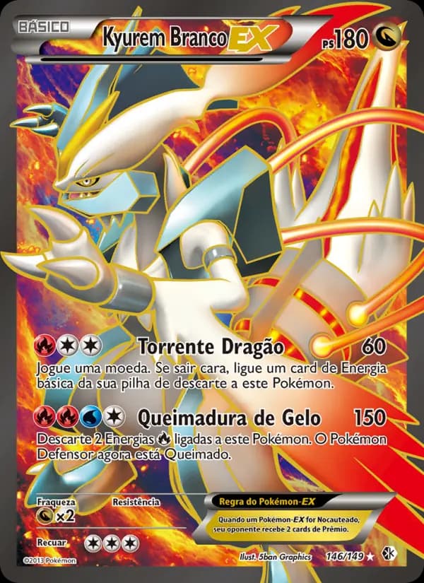 Kyurem Branco-EX, carta 146 de Fronteiras Cruzadas