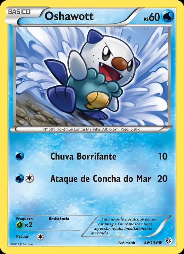 Oshawott, carta 39 de Fronteiras Cruzadas