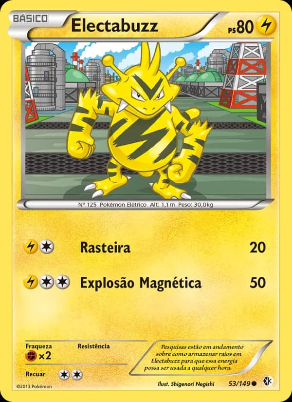 Electabuzz, carta 53 de Fronteiras Cruzadas