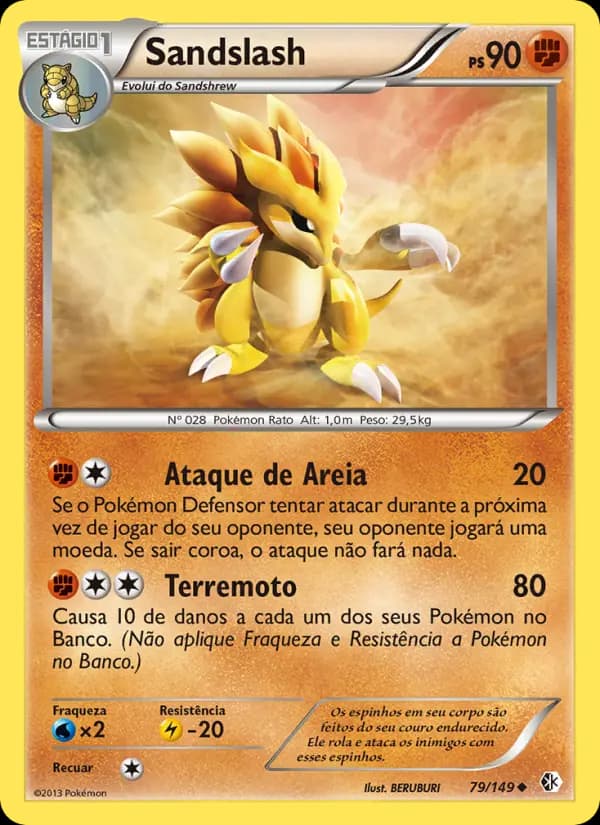 Sandslash, carta 79 de Fronteiras Cruzadas