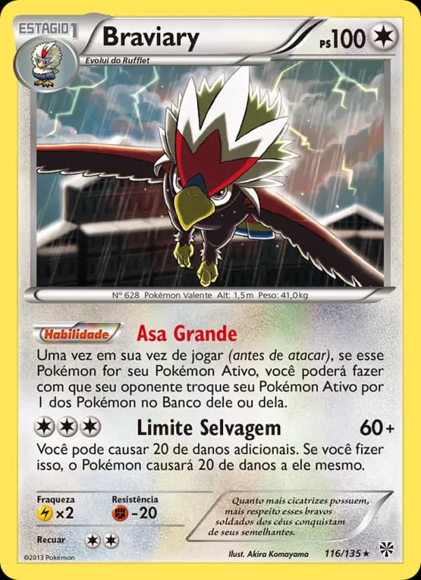 Braviary, carta 116 de Tempestade de Plasma