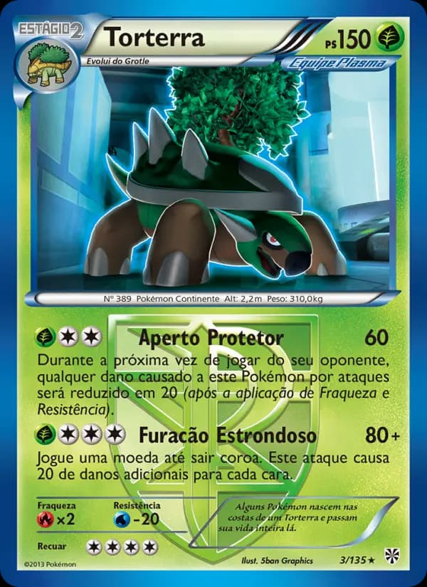 Torterra, carta 3 de Tempestade de Plasma