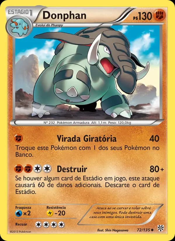Donphan, carta 72 de Tempestade de Plasma