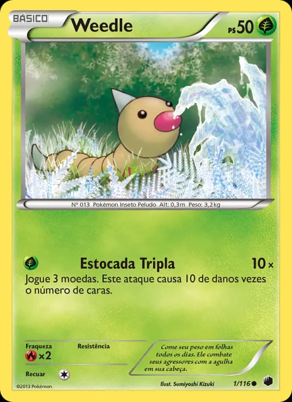 Weedle, carta 1 de Congelamento de Plasma