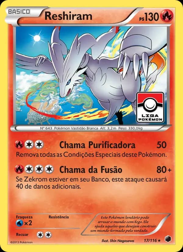 Reshiram, carta 17 de Congelamento de Plasma