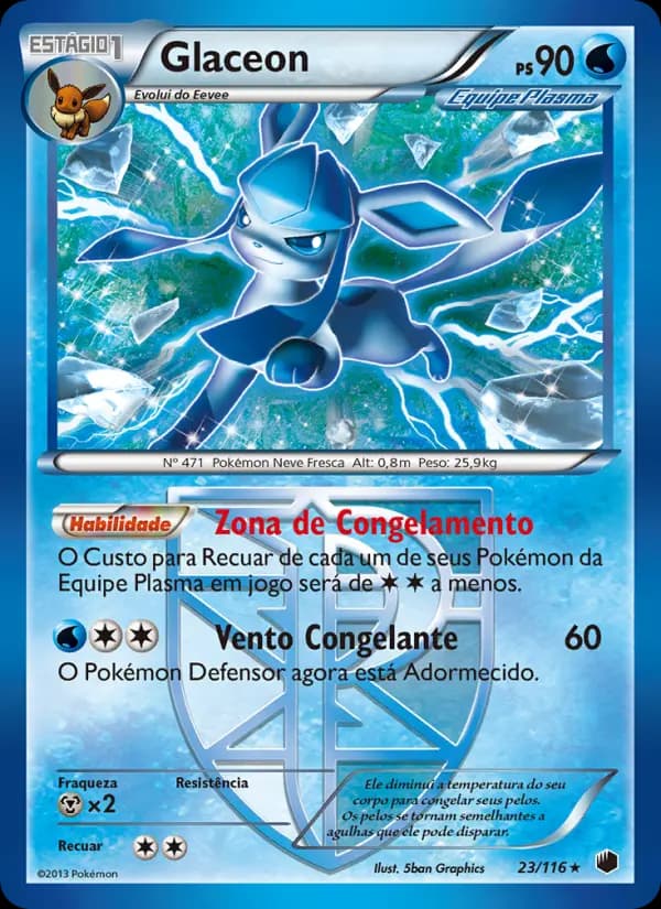 Glaceon, carta 23 de Congelamento de Plasma
