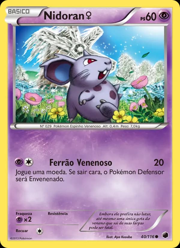 Nidoran♀, carta 40 de Congelamento de Plasma