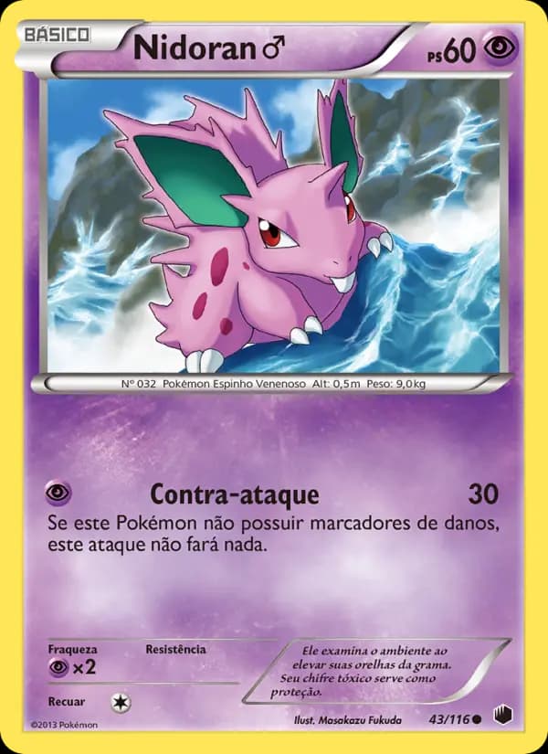 Nidoran♂, carta 43 de Congelamento de Plasma